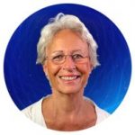 Foto Johanna op blauw rond